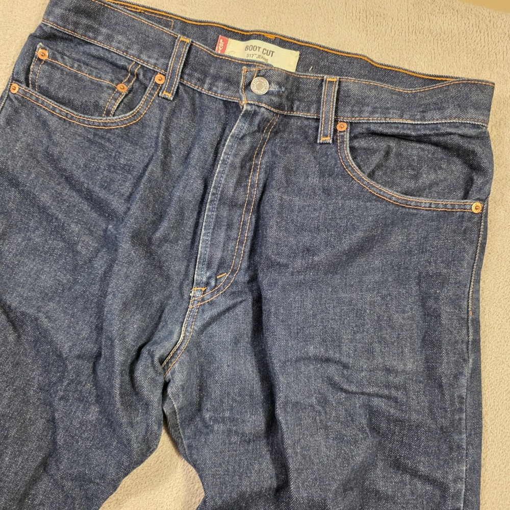 Levi's 517 Jeans Men 34x36 Dark Indigo Bootcut Workwear Streetwear Denim Y2k vtg